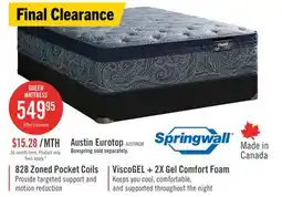 The Brick Springwall Austin Eurotop Medium Queen Mattress offer