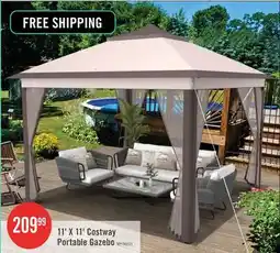 The Brick Costway 11'x11' 2-tier Pop-up Gazebo Tent Portable Canopy Shelter Carry Bag Mesh Beige offer