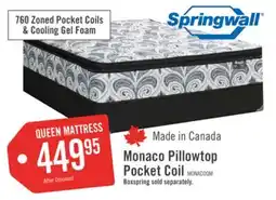 The Brick Springwall Monaco Pillowtop Medium Queen Mattress offer