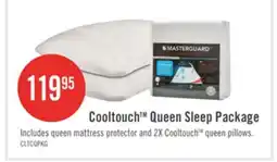 The Brick Masterguard Cooltouch Queen Mattress Protector with 2 Queen Pillows offer
