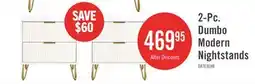 The Brick Dumbo Modern 20 Fluted Nightstand in White (2-Drawer) - Set of 2 offer