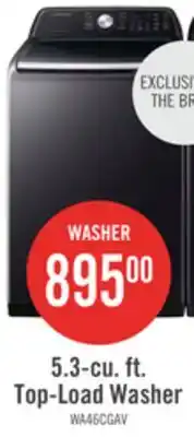 The Brick Samsung 5.4 Cu. Ft. Top-Load Washer - Black Stainless Steel - WA46CG3505AVA4 offer
