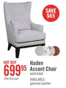 The Brick Haden 30 Faux Suede Fabric Accent Chair with Wood Base and Nailhead Trim - Walks Dove Grey offer