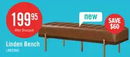 The Brick Linden 55 Faux Leather Bench - Brown offer