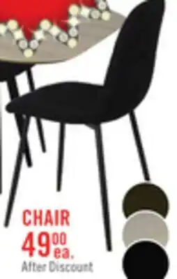 The Brick Joss Dining Chair with Polyester Fabric, Metal - Black offer