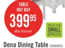 The Brick Dena Dining Table with 42-60W Extension, Round - Dove Grey offer