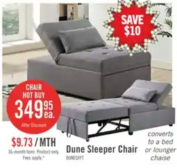 The Brick Dune 43.75 Fabric Convertible Sleeper Chair with Tufted Cushions - Grey offer