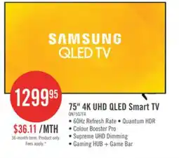 The Brick SAMSUNG 75 Q7F QLED 4K UHD Vision AI Smart Tizen OS TV (QN75Q7FAAFXZC) - 2025 Model offer