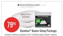 The Brick Masterguard Bamboo Queen Mattress Protector with 2 Queen Pillows offer