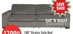 The Brick Stratus 108 Faux Fur Fabric Full-Size Sofa Bed with Power Sliding - Fog Grey offer
