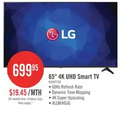 The Brick LG 65 UA77 4K UHD Smart webOS TV (65UA7700PUB.ACCQ) - 2025 Model offer