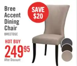 The Brick Bree Dining Chair with Vegan Leather Fabric - Taupe offer