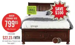 The Brick Chelsea Platform Storage Bed with Headboard & Frame, Cherry Brown - Queen Size offer