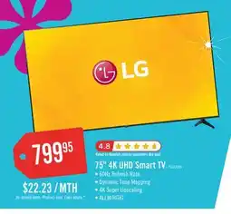 The Brick LG 75 UA7000 4K UHD Smart webOS TV (75UA7000PUB.ACC) – 2025 Model offer