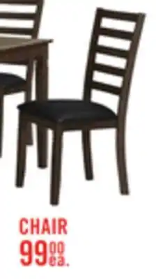 The Brick Devon Dining Chair with Vegan Leather Fabric, Wood - Dark Brown offer