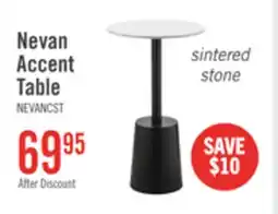 The Brick Nevan 14 Accent Table with White Sintered Stone Top - Black offer