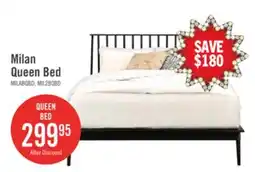 The Brick Milan Platform Bed with Headboard & Frame, Mid-Century Modern, Black - Queen Size offer