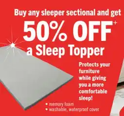 The Brick Small Memory Foam Sofa Bed Topper with Removable Zippered Cover offer