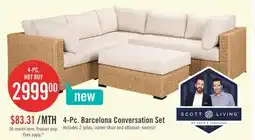 The Brick Scott Living Barcelona 4-Piece Patio Set offer