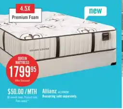 The Brick Stearns & Foster Allianz Luxury Tight Top Firm Queen Mattress offer