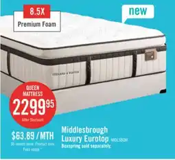 The Brick Stearns & Foster Middlesbrough Luxury Eurotop Queen Mattress offer