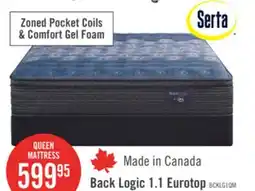 The Brick Serta Back Logic 1.1 Eurotop Medium Queen Mattress offer