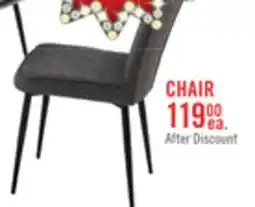 The Brick Tavo Dining Chair with Microfibre Polyester Fabric, Metal - Grey offer