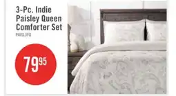 The Brick Indie Paisley 3-Piece Full/Queen Comforter Set - White offer