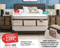 The Brick Swansea Luxury Euro Pillowtop Queen Mattress offer