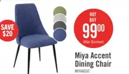 The Brick Miya Dining Chair with Polyester Fabric, Metal - Navy Blue offer