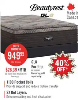 The Brick Beautyrest GL8 Eurotop Plush Queen Mattress offer