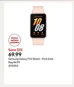 Staples Samsung Galaxy Fit3 Watch - Pink Gold offer