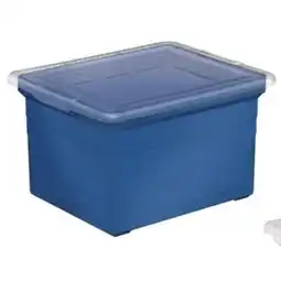 Staples Heavy-Duty File Box, 34 L, Blue offer