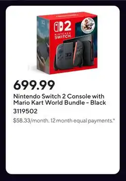 Staples Nintendo Switch 2 Console with Mario Kart World Bundle - Black offer