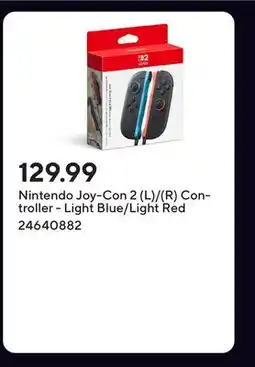 Staples Nintendo Joy-Con 2 (L)/(R) Controller - Light Blue/Light Red offer