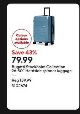 Staples Bugatti Stockholm Collection 26.50 Hardside spinner luggage - Glacier Blue offer