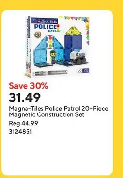 Staples Magna-Tiles Police Patrol 20-Piece Magnetic Construction Set offer