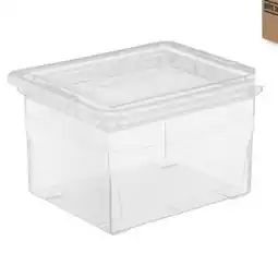 Staples Staples Heavy-Duty File Box - 34 L - Clear offer