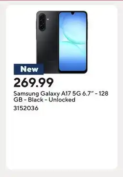 Staples Samsung Galaxy A17 5G 6.7 - 128 GB - Black - Unlocked offer