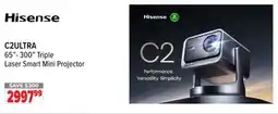 2001 Audio Video C2ULTRA Hisense 65- 300 Triple Laser Smart Mini Projector SAVE $300 offer
