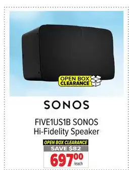 2001 Audio Video FIVE1US1B SONOS Hi-Fidelity Speaker offer