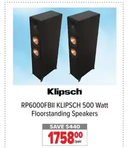 2001 Audio Video KLIPSCH RP6000FBII KLIPSCH 500 Watt Floorstanding Speakers offer