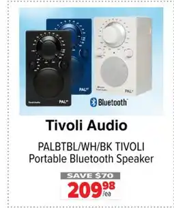 2001 Audio Video PALBTBL/WH/BK TIVOLI Portable Bluetooth Speaker offer