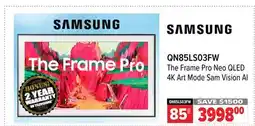 2001 Audio Video QN85LS03FW 85 SAMSUNG The Frame Pro Neo QLED 4K Art Mode Sam Vision AI offer