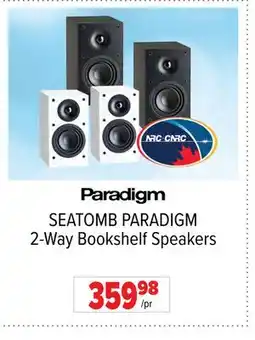 2001 Audio Video SEATOMB PARADIGM 2-Way Bookshelf Speakers offer