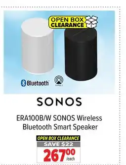 2001 Audio Video ERA100B/W SONOS Wireless Bluetooth Smart Speaker offer