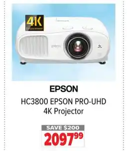 2001 Audio Video EPSON PRO-UHD 4K Projector offer