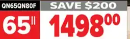 2001 Audio Video QN65QN80F 65 SAMSUNG NEO QLED 4K QN8OF VISION AI SMART TV offer