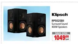2001 Audio Video RP502SBII Klipsch Surround Sound 400W Speakers offer