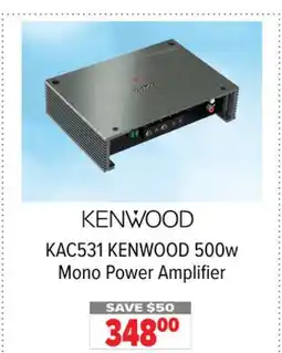2001 Audio Video KAC531 KENWOOD 500w Mono Power Amplifier offer